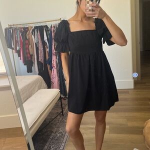 Black Puff Sleeve Dress